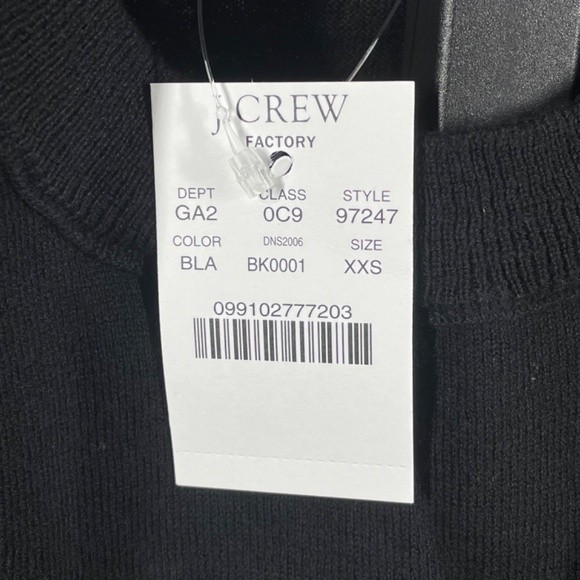 NEW J Crew Shirt Womens XXS black knit cotton preppy casual classic - Picture 5 of 10